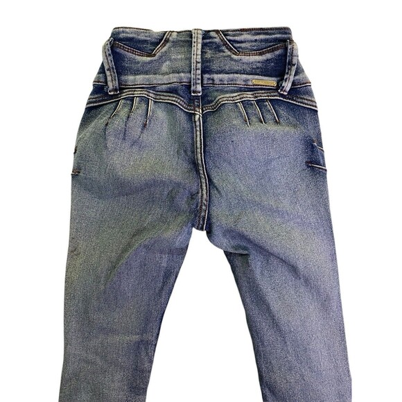 Always Friday Women's Distressed Jeans 3 Button Stretch Waist Size 0 Pants - Picture 6 of 13